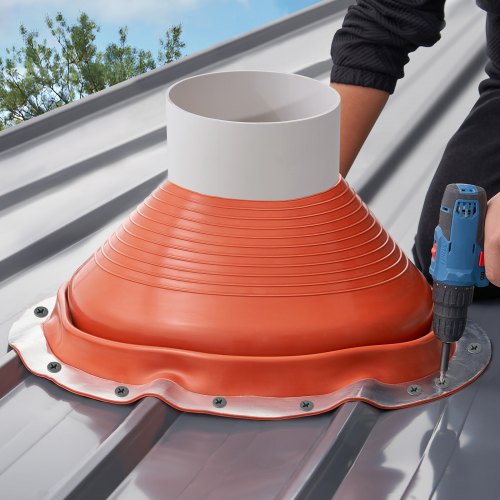 Roof Pipe Flashing Boot Fit Pipe OD 10 to 19 Flexible Silicone Roofing