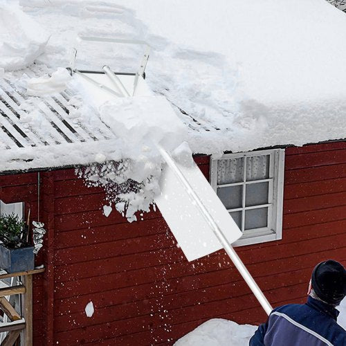 Snow Roof Rake 30ft Reach Aluminium Roof Shovel with Slide Cloth Premium