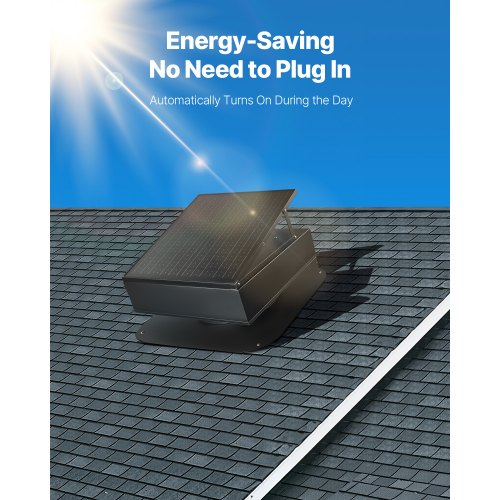 Roof Attic Exhaust Fan 35W Smart Solar Roof Ventilation Fan Auto