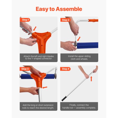 Snow Roof Rake 17 in Aluminum Blade 41172 ft Adjustable Roof Snow