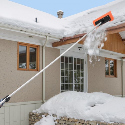 Snow Roof Rake 17.7 in Foam Blade 73184 ft Adjustable Roof Snow