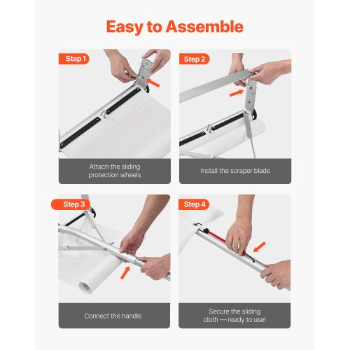Snow Roof Rake 18.5 in Aluminum Blade 5230 ft Adjustable Roof Snow