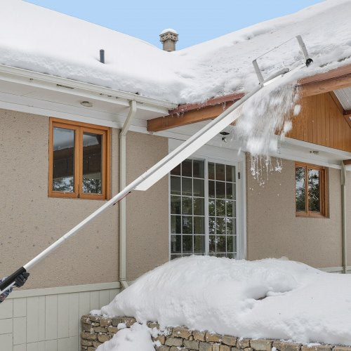 Snow Roof Rake 18.5 in Aluminum Blade 5230 ft Adjustable Roof Snow