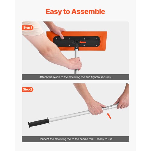 Snow Roof Rake 4ft Long Reach Car Roof Snow Scraper 17.7 in Foam Blade for No