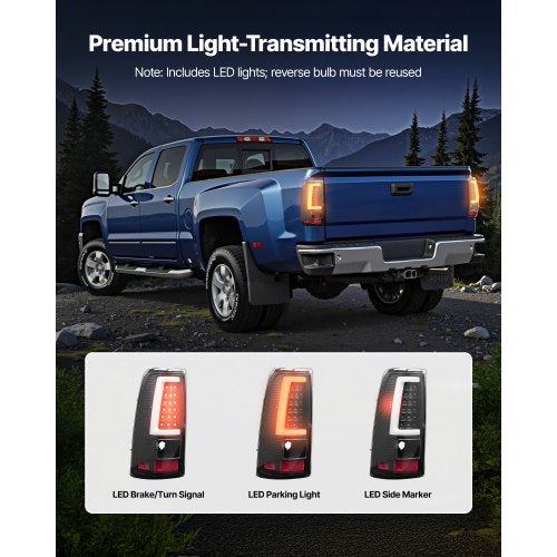 Tail Light Assembly Compatible with 20032006 Chevy Silverado 1500 1500 HD