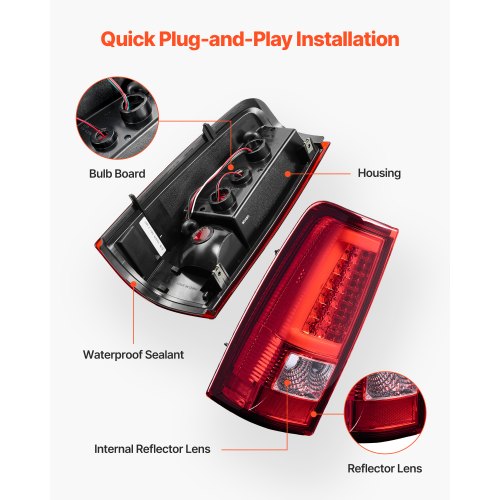 Tail Light Assembly Compatible with 20032006 Chevy Silverado 1500 1500 HD 1