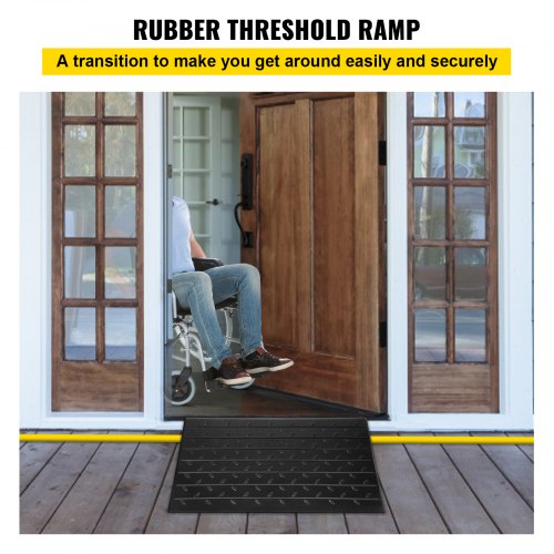 Rubber Threshold Ramp 26 Rise Threshold Ramp Doorway 3 Channels Cord