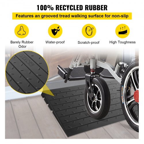 Rubber Threshold Ramp 26 Rise Threshold Ramp Doorway 3 Channels Cord