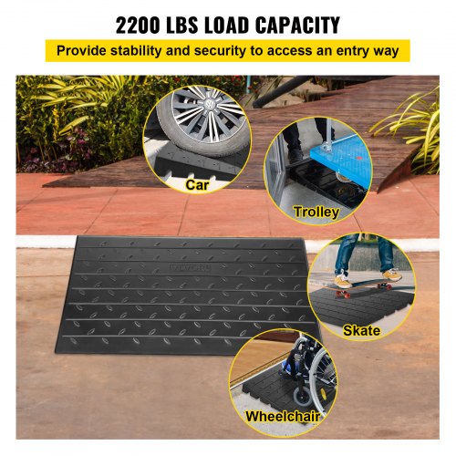 Rubber Threshold Ramp 26 Rise Threshold Ramp Doorway 3 Channels Cord