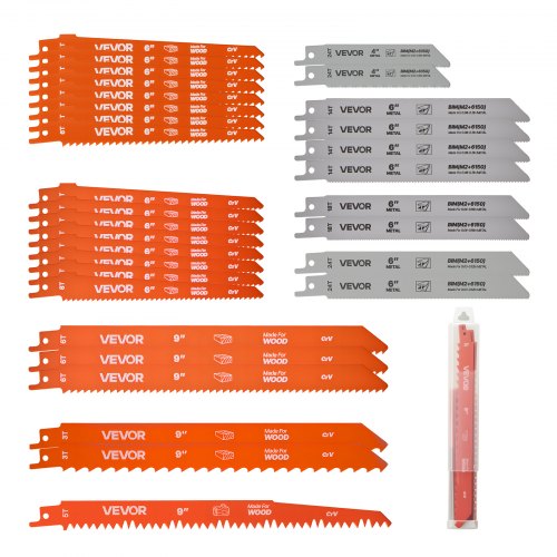 Reciprocating Saw Blades 32Piece Various Sizes BiMetal Reciprocating Saw