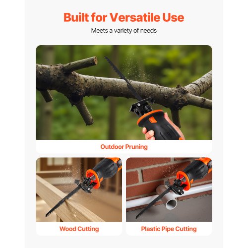 Cordless Reciprocating Saw 20 V 3000 SPM Variable Speed 1 inch Stroke