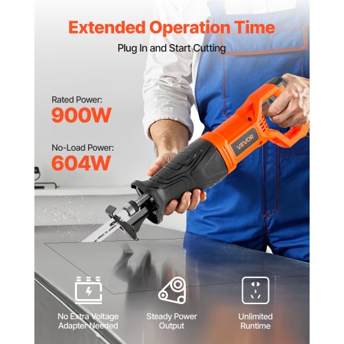 Corded Reciprocating Saw 120 Volt 7.5 Amp 2800 SPM Variable Speed 118