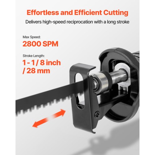 Corded Reciprocating Saw 120 Volt 7.5 Amp 2800 SPM Variable Speed 118