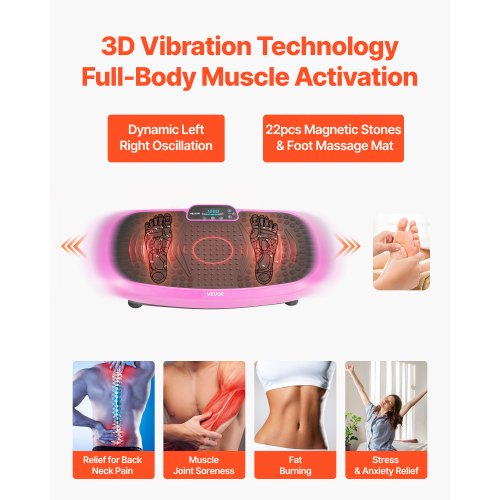 Vibration Plate Exercise Machine Full Body Shaker with Magnetic Acupoints