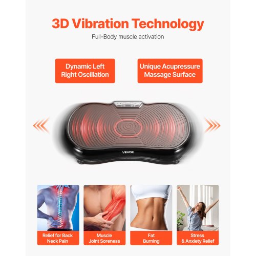 Vibration Plate Exercise Machine Whole Body Shaker for Lymphatic Drainage