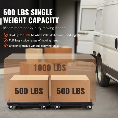 Furniture Dolly 500 lbs Capacity Each Count Furniture Mover with Wheels