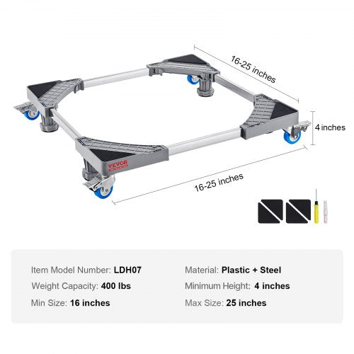 Mini Fridge Stand 400 lbs Load 4 Strong Feet 4 Locking Swivel Wheels