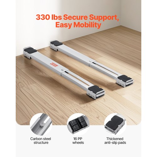 Heavy Duty Furniture Appliances Rollers 660 lbs Total Load Extendable