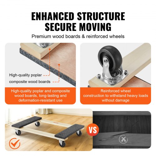 Furniture Dolly 1000 lbs Load Capacity 18 x 30 4 x 3 PP Swivel