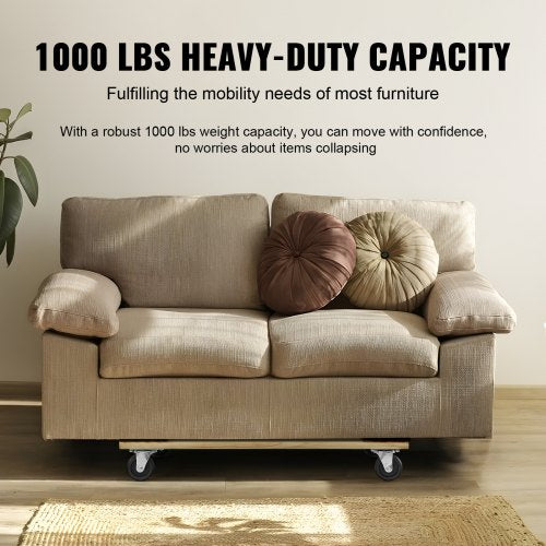 Furniture Dolly 1000 lbs Load Capacity 18 x 30 4 x 3 PP Swivel