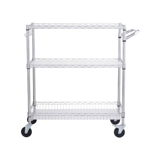 Kitchen Utility Cart 3 Tiers Wire Rolling Cart with 661LBS Capacity Steel