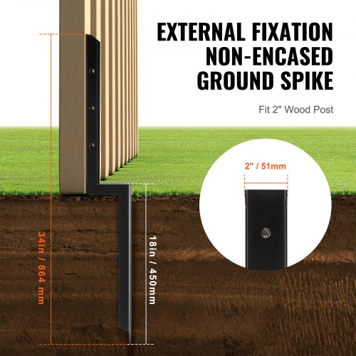Fence Post Anchor Repair Kit 2 Pack Inner Diameter 2 x2 Inches Heavy Duty