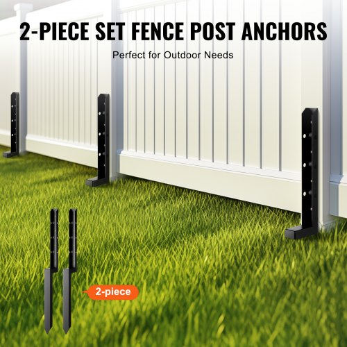 Fence Post Anchor Repair Kit 2 Pack Inner Diameter 2 x2 Inches Heavy Duty