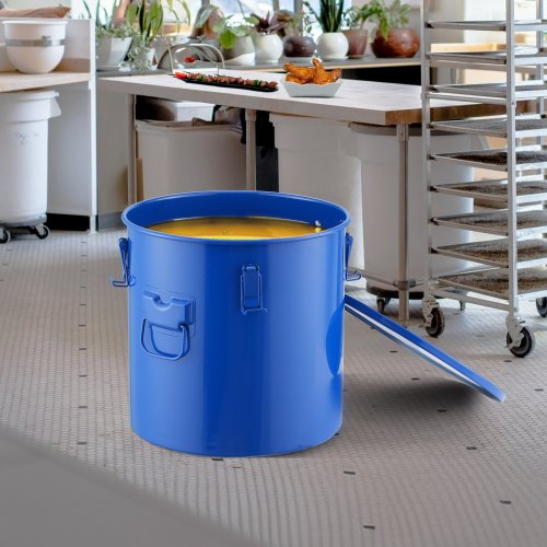 Fryer Grease Bucket 8 Gal Oil Disposal Caddy Carbon Steel Fryer Oil Bucket