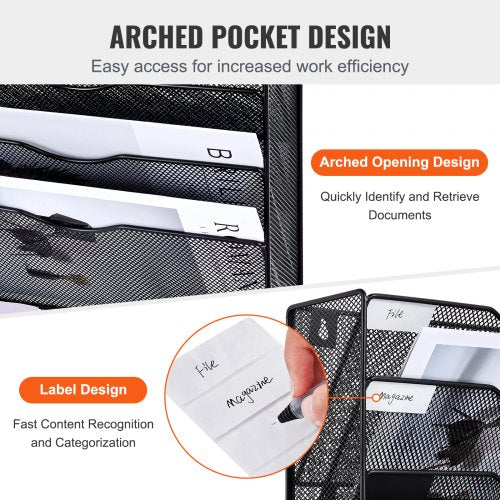 File Wall Rack OnePiece 10 Pockets Mesh Wall File Holder Wall Mounted