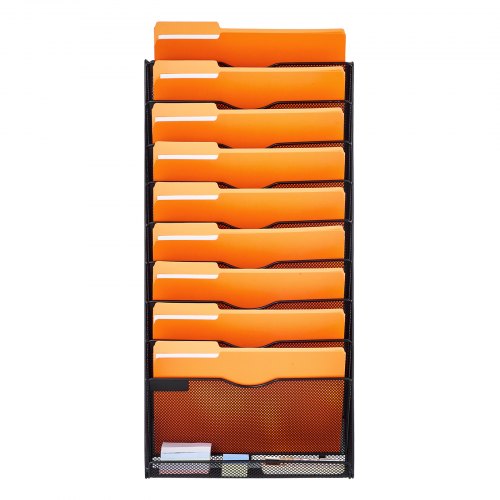 File Wall Rack OnePiece 10 Pockets Mesh Wall File Holder Wall Mounted