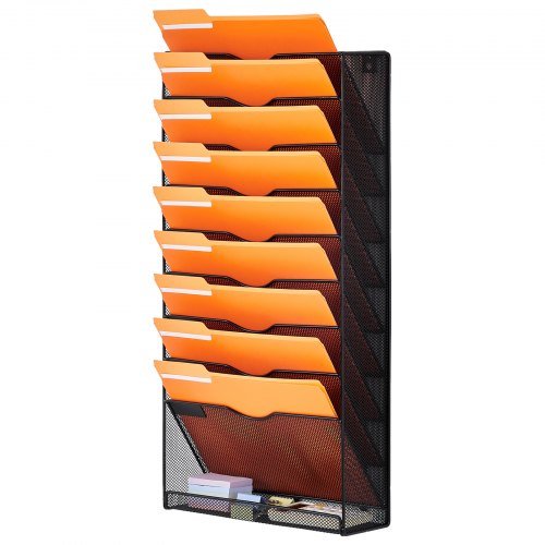 File Wall Rack OnePiece 10 Pockets Mesh Wall File Holder Wall Mounted