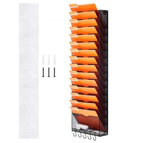 File Wall Rack OnePiece 16 Pockets Mesh Wall File Holder Wall Mounted