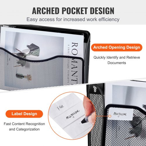 File Wall Rack ThreePiece 1 Pocket Mesh Wall File Holder Wall Mounted