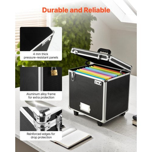 Portable File Storage Box 156 x 126 x 15 inch Internal Chest Size