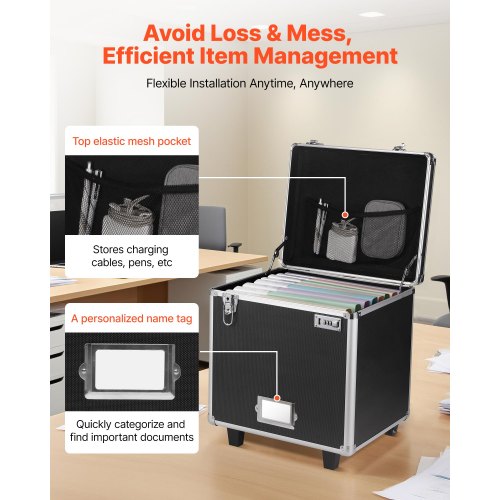 Portable File Storage Box 156 x 126 x 15 inch Internal Chest Size