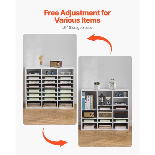 Literature Organizer 24 Compartments Office Mailbox with Adjustable