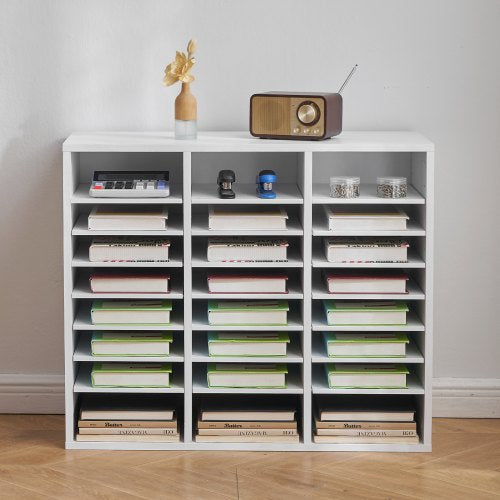 Literature Organizer 24 Compartments Office Mailbox with Adjustable