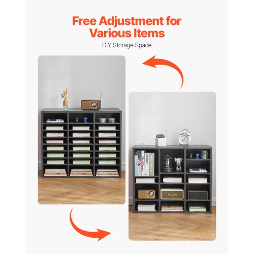 Literature Organizer 24 Compartments Office Mailbox with Adjustable 1