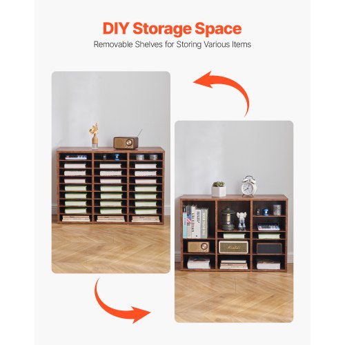 Literature Organizer 27 Compartments Office Mailbox with Removable Shelves 1