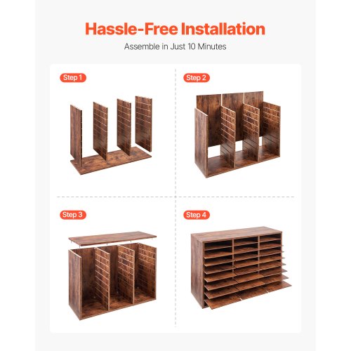 Literature Organizer 27 Compartments Office Mailbox with Removable Shelves 1