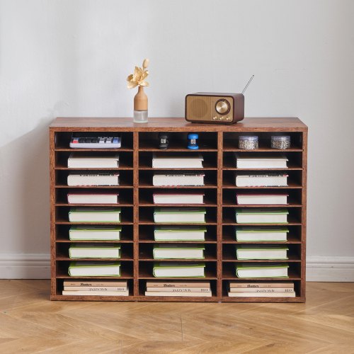 Literature Organizer 27 Compartments Office Mailbox with Removable Shelves 1