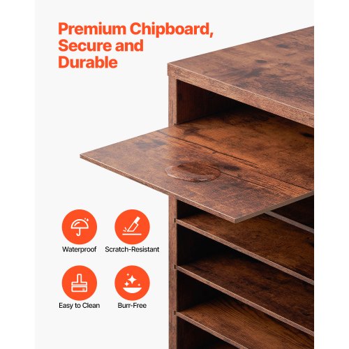 Literature Organizer 36 Compartments Office Mailbox with Removable Shelves