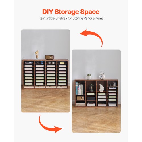 Literature Organizer 36 Compartments Office Mailbox with Removable Shelves