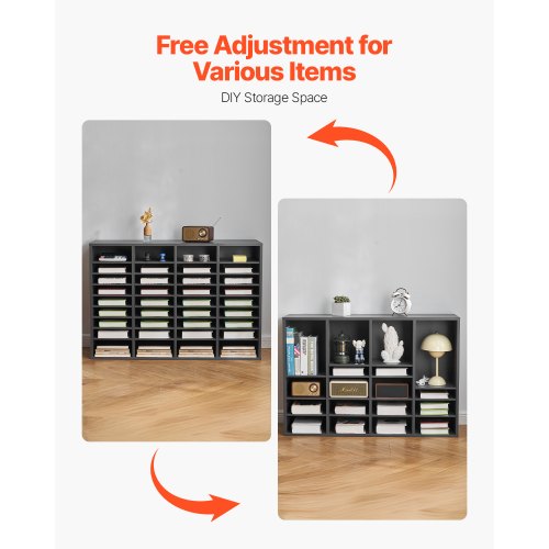 Literature Organizer 36 Compartments Office Mailbox with Adjustable