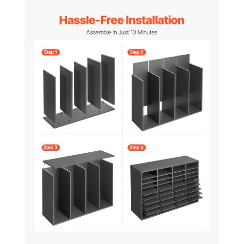 Literature Organizer 36 Compartments Office Mailbox with Adjustable