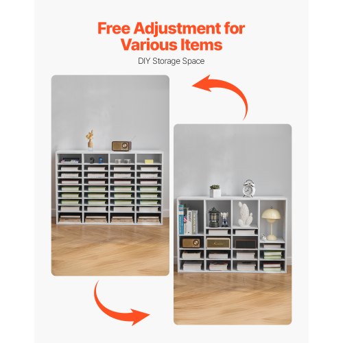 Literature Organizer 36 Compartments Office Mailbox with Adjustable 1