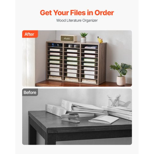 Literature Organizer 27 Compartments Office Mailbox with Removable Shelves 2