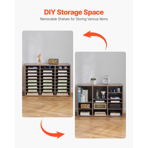 Literature Organizer 27 Compartments Office Mailbox with Removable Shelves 2