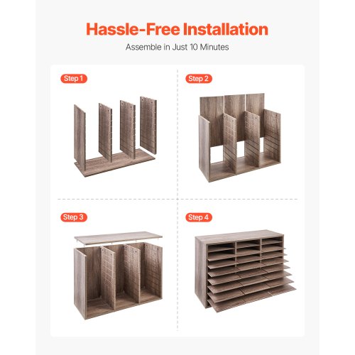 Literature Organizer 27 Compartments Office Mailbox with Removable Shelves 2