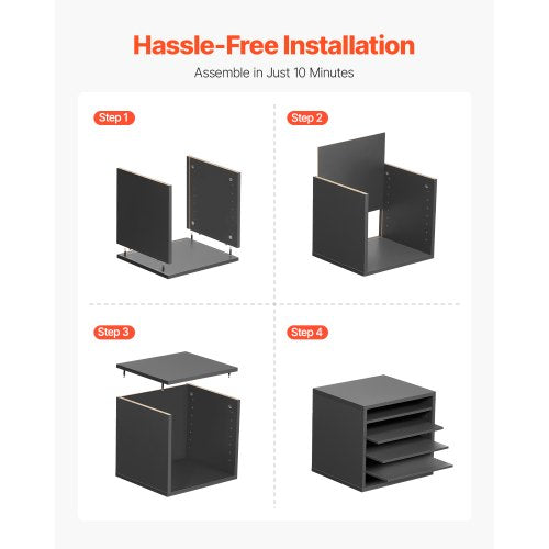 Literature Organizer 5 Compartments Office Mailbox with Adjustable Shelves